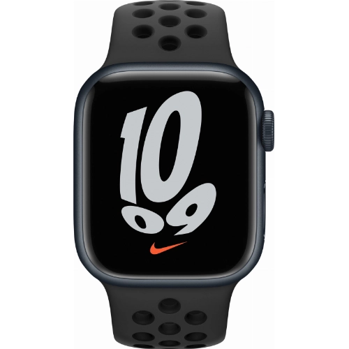 Умные часы Apple Watch Series 7 45 мм Aluminium Case with NIKE, темная ночь